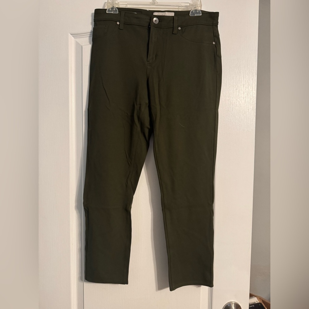 Calvin Klein Jeans Olive Green Slim Chinos